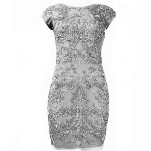 Aidan Mattox Formal Sequined Gown Cocktail Dress